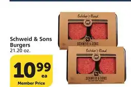 Vons Schweid & Sons Burgers offer