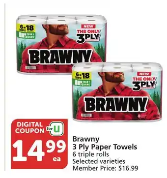 Vons Brawny 3 Ply Paper Towels offer