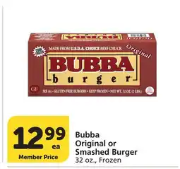 Vons Bubba Original or Smashed Burger offer