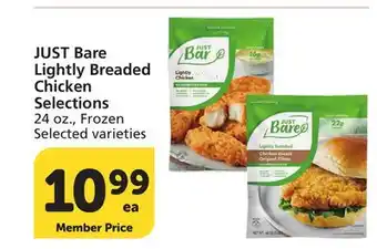 Vons JUST Bare Lightly Breaded Chicken Selections offer