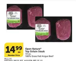Vons Open Nature Top Sirloin Steak offer
