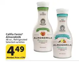 Vons Califia Farms Almondmilk offer