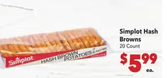 Vallarta Supermarkets Simplot Hash Browns offer