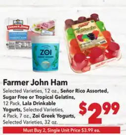 Vallarta Supermarkets Farmer John Ham offer