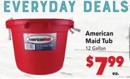 Vallarta Supermarkets American Maid Tub offer