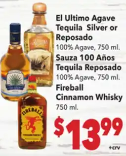 Vallarta Supermarkets El Ultimo Agave Tequila Silver or Reposado offer