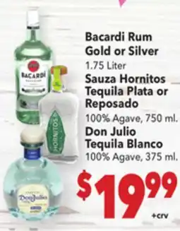 Vallarta Supermarkets Bacardi Rum Gold or Silver offer