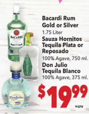 Vallarta Supermarkets Bacardi Rum Gold or Silver offer