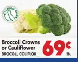 Vallarta Supermarkets Broccoli Crowns or Cauliflower/BROCOLI, COULIFLOR offer
