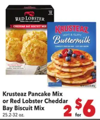 Vallarta Supermarkets Krusteaz Pancake Mix or Red Lobster Cheddar Bay Biscuit Mix offer