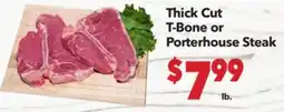 Vallarta Supermarkets Thick Cut T-Bone or Porterhouse Steak offer