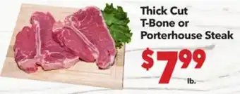 Vallarta Supermarkets Thick Cut T-Bone or Porterhouse Steak offer
