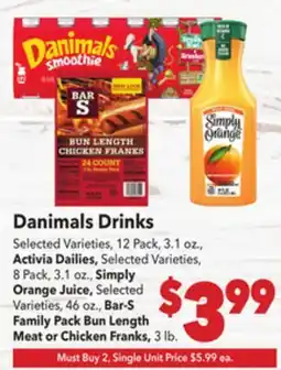 Vallarta Supermarkets Danimals Drinks offer