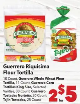 Vallarta Supermarkets Guerrero Riquisima Flour Tortilla offer