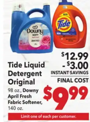 Vallarta Supermarkets Tide Liquid Detergent Original offer