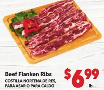 Vallarta Supermarkets Beef Flanken Ribs / COSTILLA NORTENA DE RES, PARA ASAR O PARA CALDO offer