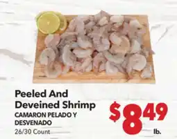 Vallarta Supermarkets Peeled And Deveined Shrimp / CAMARON PELADO DESVENADO offer