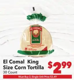 Vallarta Supermarkets El Comal King Size Corn Tortilla offer