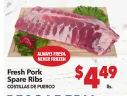 Vallarta Supermarkets Fresh Pork Spare Ribs / COSTILLAS DE PUERCO offer