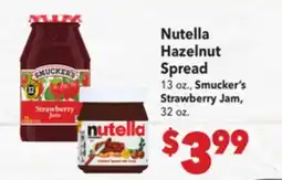 Vallarta Supermarkets Nutella Hazelnut Spread offer