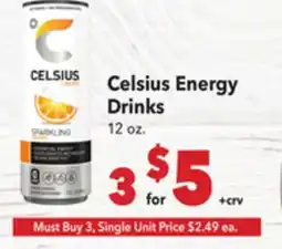 Vallarta Supermarkets Celsius Energy Drinks offer