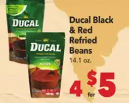 Vallarta Supermarkets Ducal Black & Red Refried Beans offer