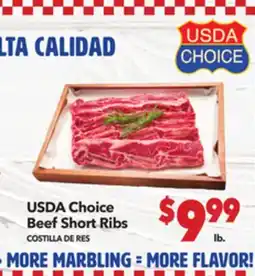 Vallarta Supermarkets USDA Choice Beef Short Ribs / COSTILLA DE RES offer