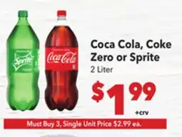 Vallarta Supermarkets Coca Cola, Coke Zero or Sprite offer