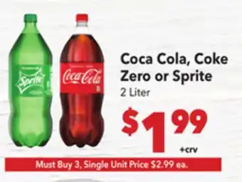 Vallarta Supermarkets Coca Cola, Coke Zero or Sprite offer