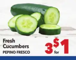 Vallarta Supermarkets Fresh Cucumbers / PEPINO FRESCO offer