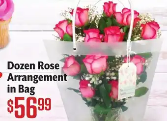 Vallarta Supermarkets Dozen Rose Arrangement in Bag offer