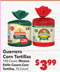 Vallarta Supermarkets Guerrero Corn Tortillas offer