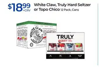 Rite Aid White Claw, Truly Hard Seltzer or Topo Chico offer