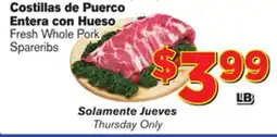 El Super Fresh Fresh Whole Pork Spareribs offer