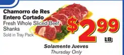 El Super Fresh Whole Sliced Beef Shanks offer