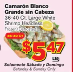 El Super Fresh Large White Shrimp offer