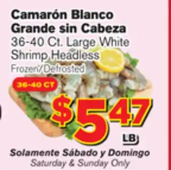 El Super Fresh Large White Shrimp offer