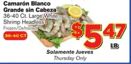 El Super Fresh Large White Shrimp Headless offer
