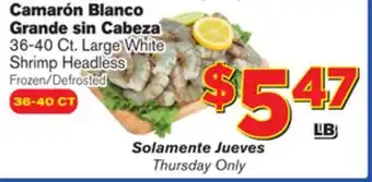 El Super Fresh Large White Shrimp Headless offer