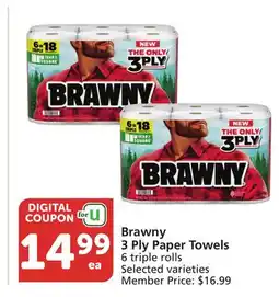 Albertsons Brawny 3 Ply Paper Towels offer