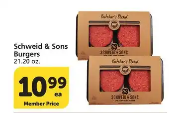 Albertsons Schweid & Sons Burgers offer