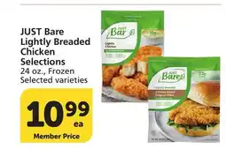Albertsons JUST Bare Lightly Breaded Chicken Selections offer