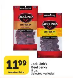 Albertsons Jack Link's Beef Jerky offer