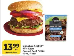 Albertsons Signature SELECT 91% Lean Ground Beef Patties offer