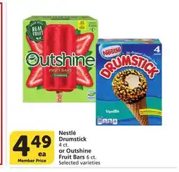 Albertsons Nestlé Drumstick 4 ct. or Outshine Fruit Bars 6 ct offer