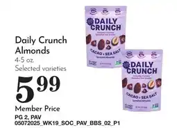 Pavilions Daily Crunch Almonds offer