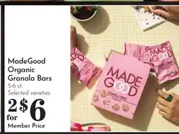 Pavilions MadeGood Organic Granola Bars offer