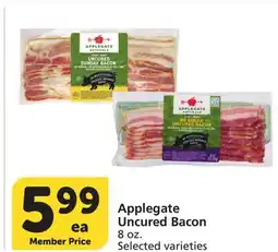 Albertsons Applegate Uncured Bacon offer