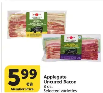 Albertsons Applegate Uncured Bacon offer