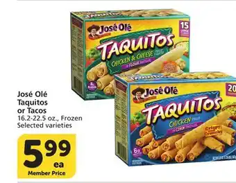 Albertsons José Olé Taquitos or Tacos offer